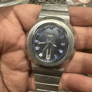 Works Vintage Seiko 5 Oval Shape Automatic 21 Jewels Japan Men's Watch 6119-5450